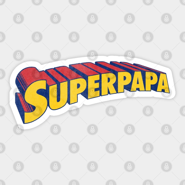 Superpapa greatest dad daddy hero Sticker by opippi